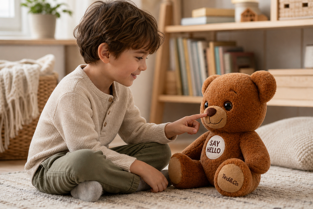 Ted, an AI teddy bear that talks with children to help them learn and grow