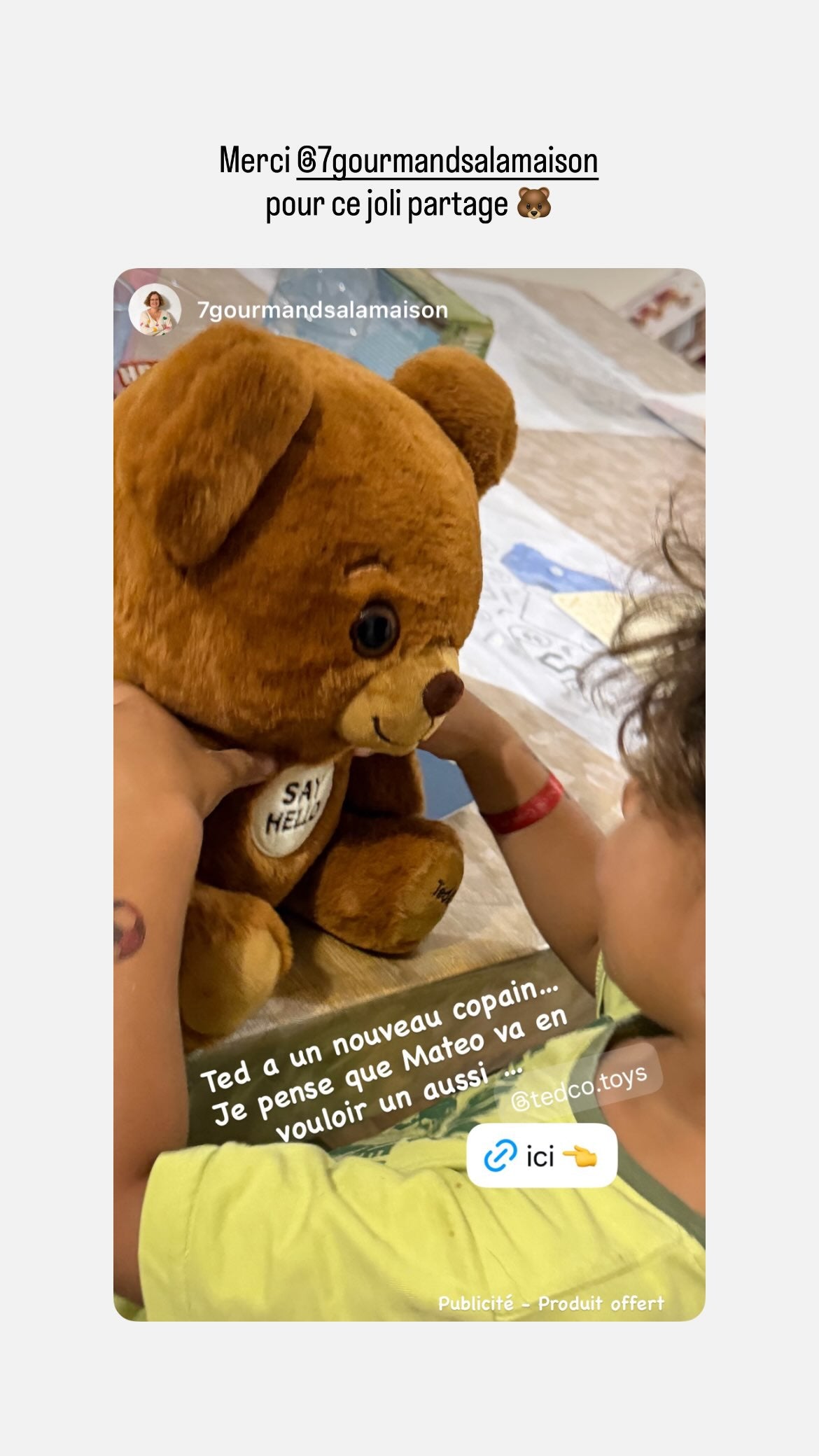 No screen. Just Ted.